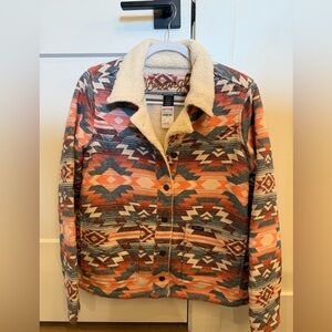 Wrangler Women's Multicolor Aztec Teddy Jacket